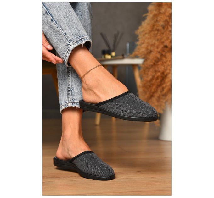 Тапочки женские серого цвета 205456L