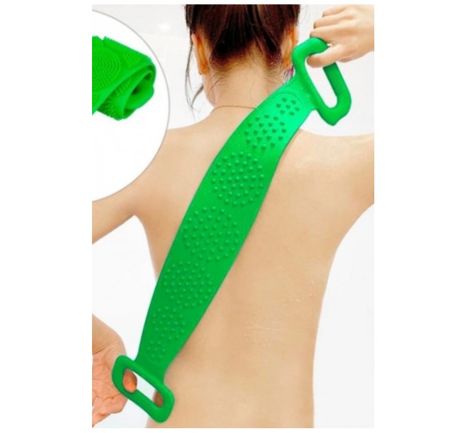 Двухсторонняя силиконовая мочалка-массажер для тела Silica Gel Bath Brush 205461L