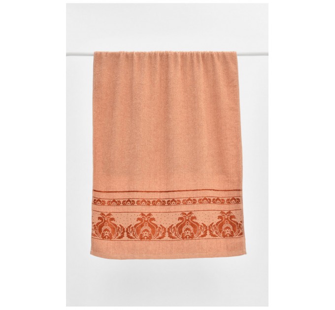 Полотенце банное махровое светло-коричневого цвета 205468L