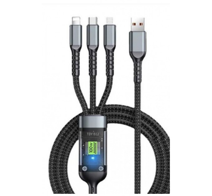 Кабель для зарядки універсальний 3 в 1 Lightning/micro-USB/USB Typ-C 205571L
