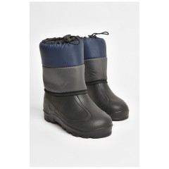 Дутики дитячі на штучному хутрі чорного кольору 205623L