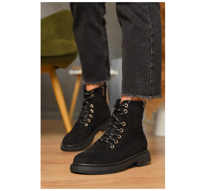 Черевики жіночі демісезонні чорного кольору 205729L