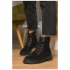 Черевики жіночі демісезонні чорного кольору 205729L Черевики жіночі демісезонні чорного кольору 205729L