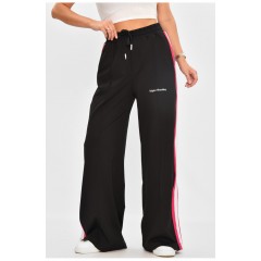 Штани жіночі чорного кольору із вставками 205793L Штани жіночі чорного кольору із вставками 205793L