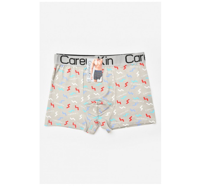 Боксеры мужские серого цвета с принтом 205916L