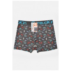 Боксери чоловічі темно-сірого кольору з принтом 205917L