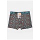 Боксеры мужские темно-серого цвета с принтом 205917L