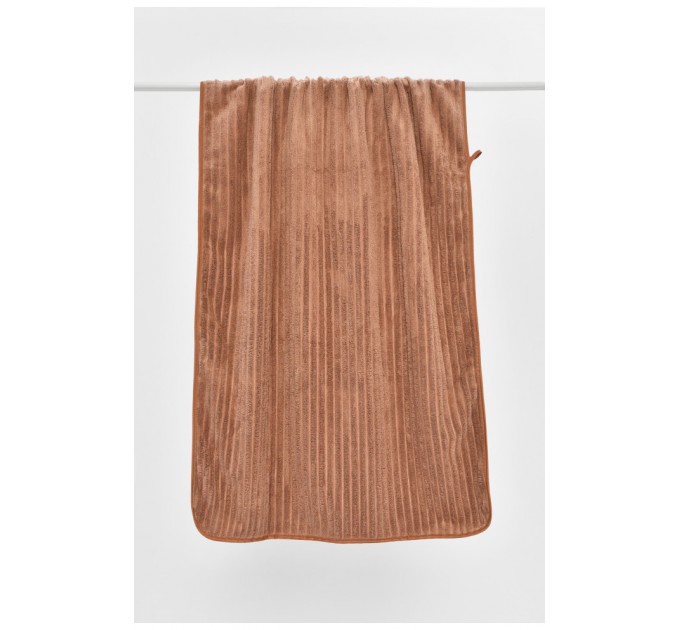 Полотенце банное микрофибра темно-бежевого цвета 205946L