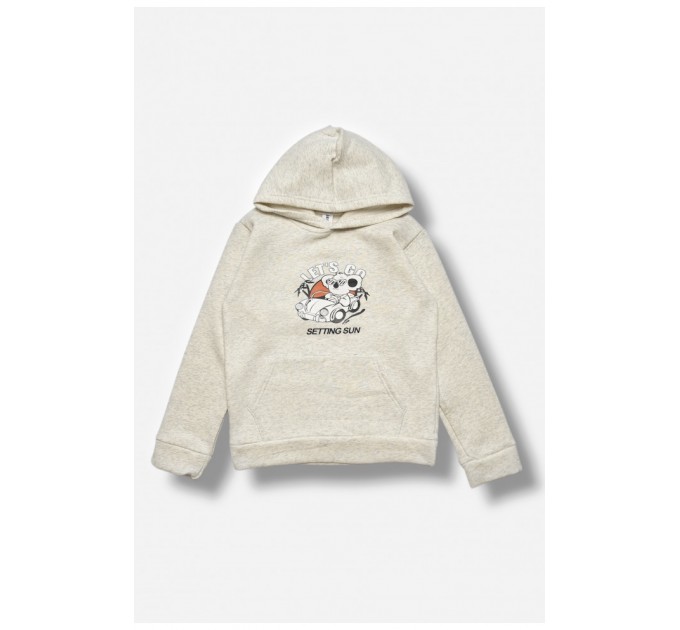 Світшот дитячий для хлопчика на флісі світло-сірого кольору 206010L