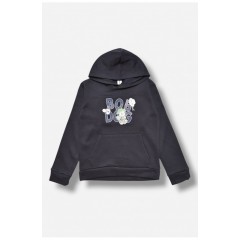 Світшот дитячий для хлопчика на флісі темно-синього кольору 206011L