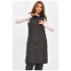 Жилетка женская удлиненная черного цвета 206117L