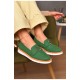 Туфлі-лофери жіночі зеленого кольору 206125L