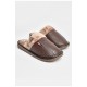 Капці кімнатні чоловічі темно-коричневого кольору 206365L