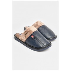 Капці кімнатні чоловічі темно-синього кольору 206366L