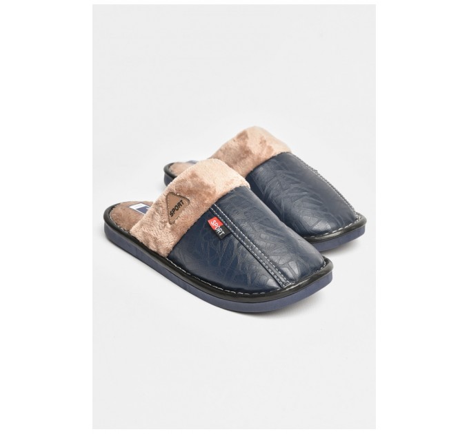 Капці кімнатні чоловічі темно-синього кольору 206366L