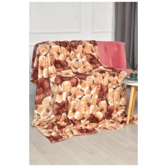 Плед бежевого кольору з принтом розмір 150*200 206395L