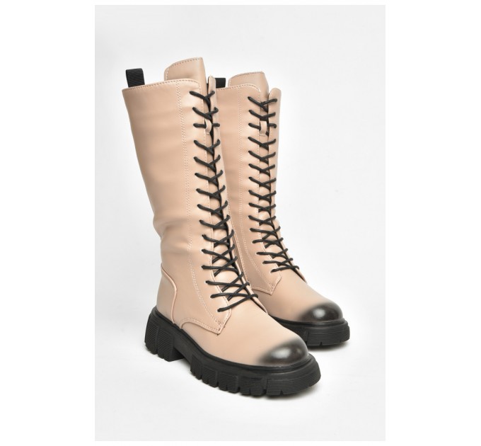 Сапоги демисезонные детские бежевого цвета 206409L