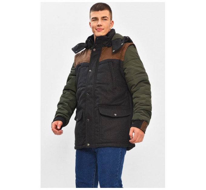 Куртка мужская демисезонная черного цвета 206425L