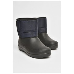 Дутики чоловічі піна на хутрі чорно-синього кольору 206516L