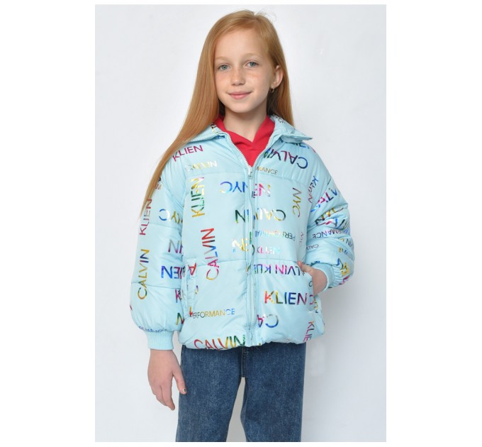 Куртка демисезонная девочка голубая 127690L
