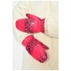 Рукавиці жіночі рожевого кольору з принтом 152684L