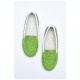 Балетки дитячі салатового кольору однотонні 154413L