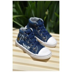 Кеди дитячі синього кольору текстиль 158522L