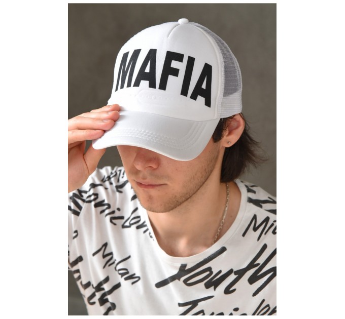 Кепка чоловіча білого кольору 160401L