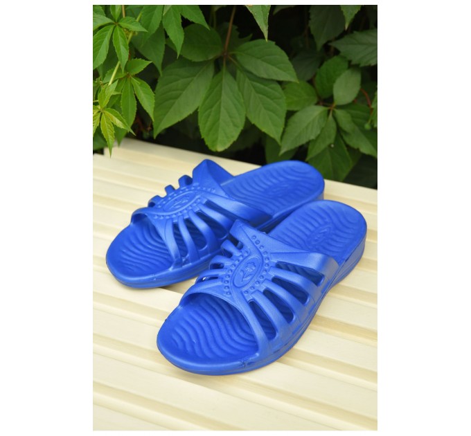 Шлепки детские девочка пена синего цвета 163135L