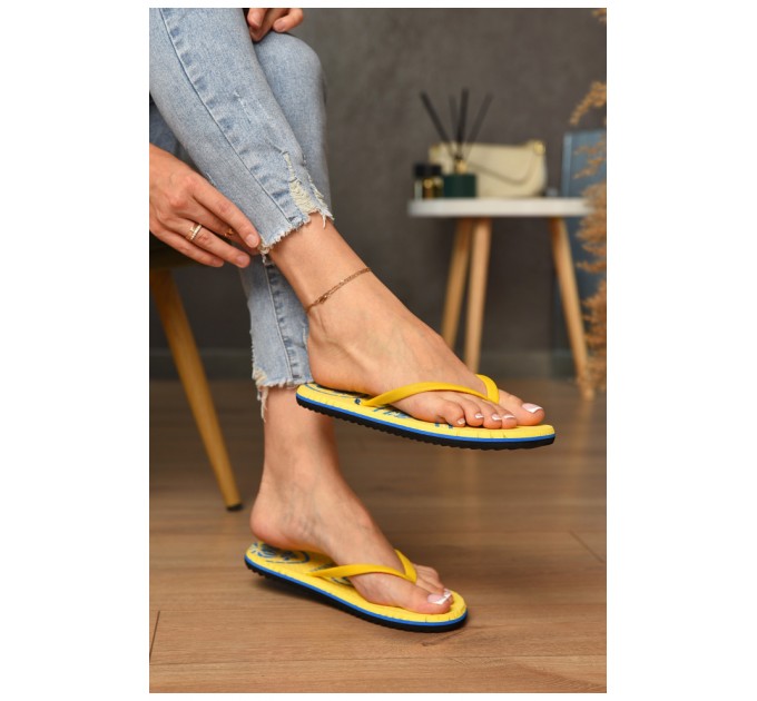 Вьетнамки женские пена желтого цвета 164084L