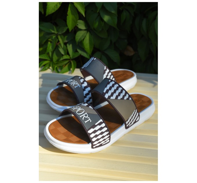 Шльопанці чоловічі коричневого кольору 164157L