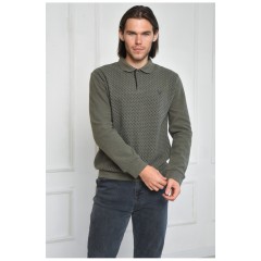 Светр чоловічий кольору хакі 165050L