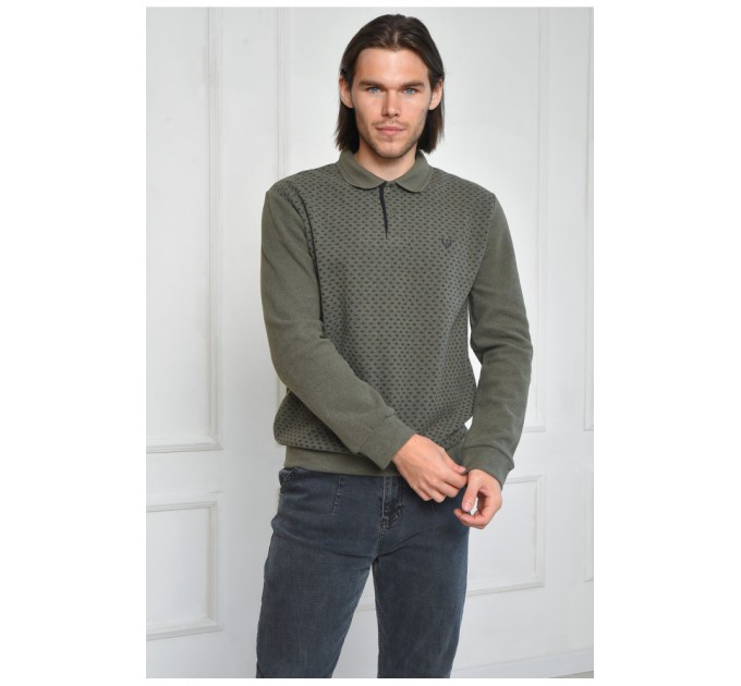 Светр чоловічий кольору хакі 165050L