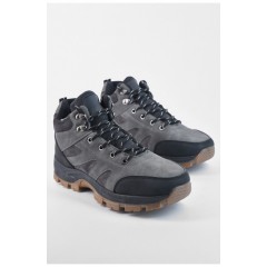 Ботинки мужские зимние серого цвета 165520L Ботинки мужские зимние серого цвета 165520L