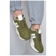 Кроссовки женские цвета хаки на шнуровке 165946L Кроссовки женские цвета хаки на шнуровке 165946L