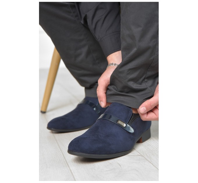 Туфлі чоловічі темно-синього кольору 166435L