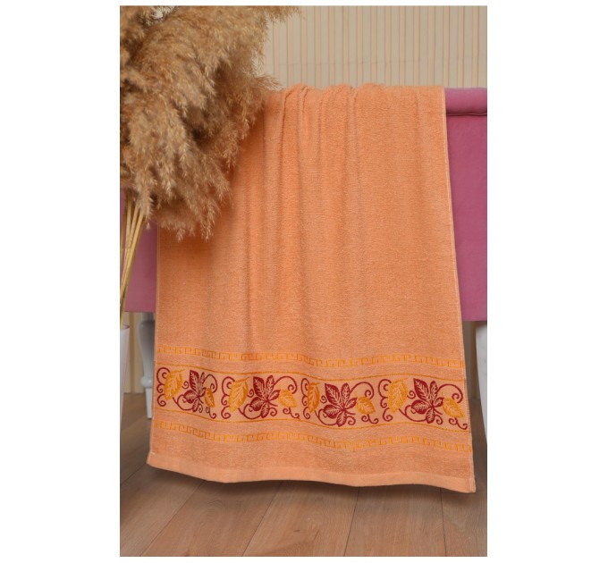 Полотенце банное махровое коричневого цвета 168130L