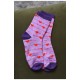 Шкарпетки для дівчинки фіолетового кольору з малюнком 168394L