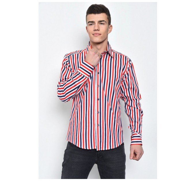 Рубашка мужская сине-красная Уценка 168618L