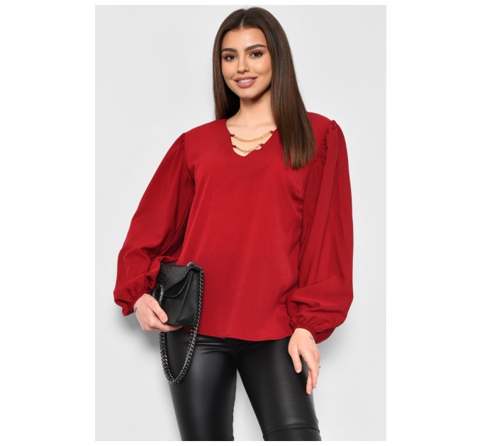 Блузка женская бордового цвета 168832L