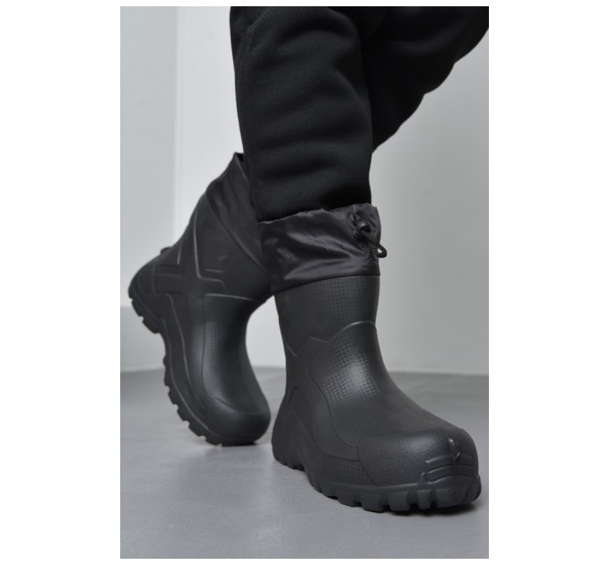 Чоботи чоловічі піна з фетровим утеплювачем чорного кольору 169249L