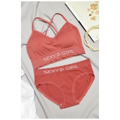 Комплект жіночий темно-рожевого кольору чашка В 169418L