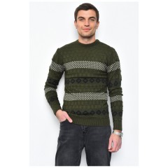 Светр чоловічий зеленого кольору акриловий 169918L
