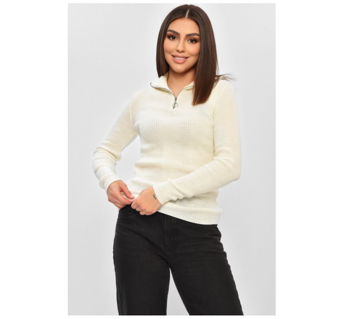 Гольф женский молочного цвета акрил 169996L