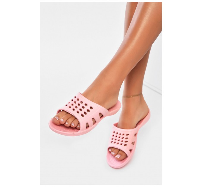 Шльопанці піна жіночі пудрового кольору 170915L