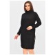 Сукня-гольф жіноча в рубчик чорного кольору 170995L