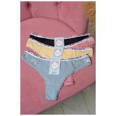 Набір жіночих стринг з гіпюром 4 шт 171580L