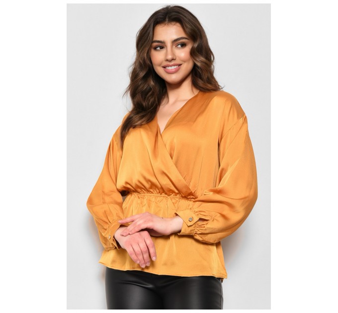 Блуза жіноча гірчичного кольору 173783L