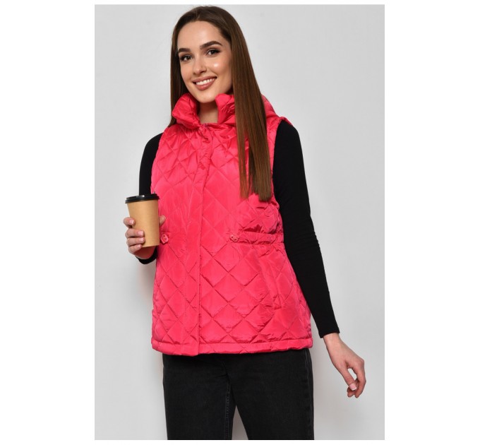 Жилетка жіноча демісезонна рожевого кольору 174210L