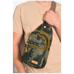 Сумка чоловіча через плече темно-зеленого кольору 174317L